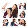 Instagram collage fotopaneler - 20x20 - Glansigt (9 stycken)