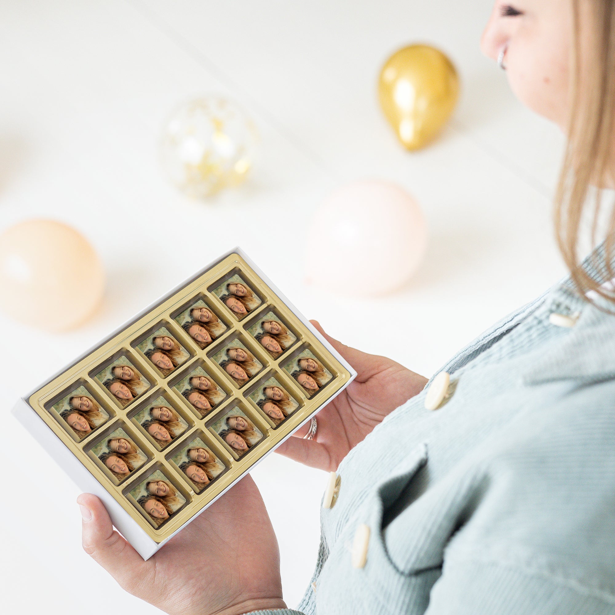 Chocolade bonbons met foto Chocolade bonbons met foto