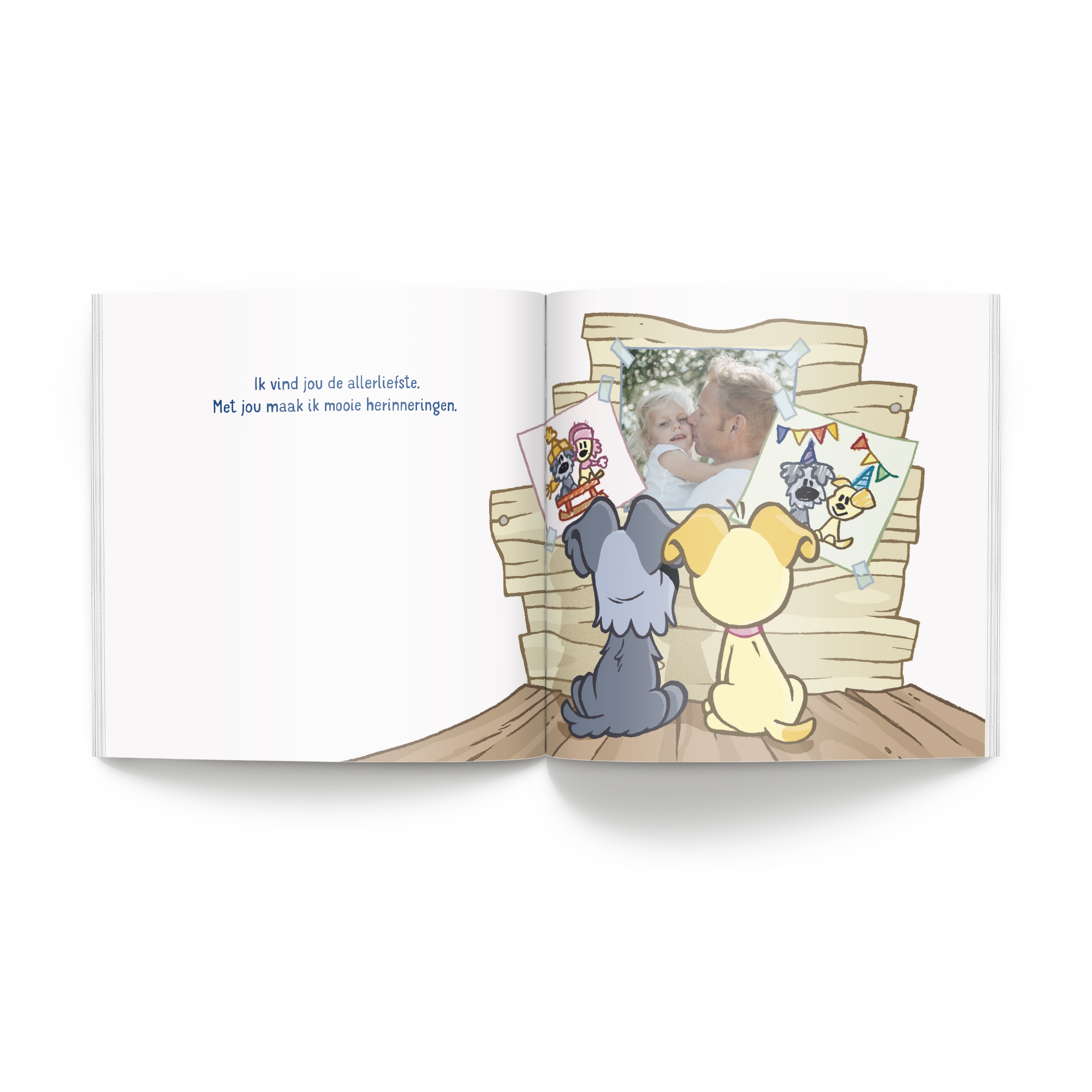 Boek met naam en foto - Woezel & Pip - Jij bent de allerliefste papa (Softcover) gepersonaliseerd met eigen foto