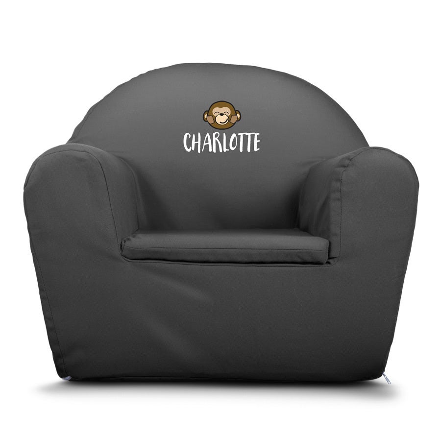 Fauteuil enfant personnalisé - gris