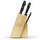 Houten messenblok (inclusief messenset) - Gravure links