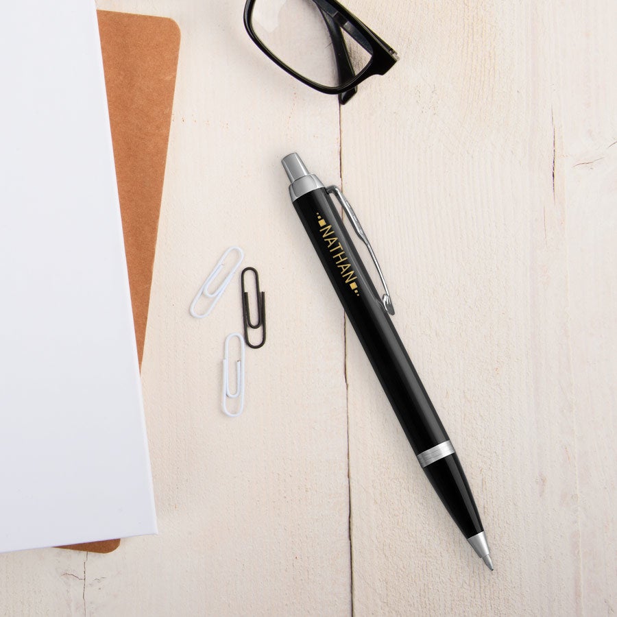Personalised ballpoint pen - Parker - IM- Black - Left-handed