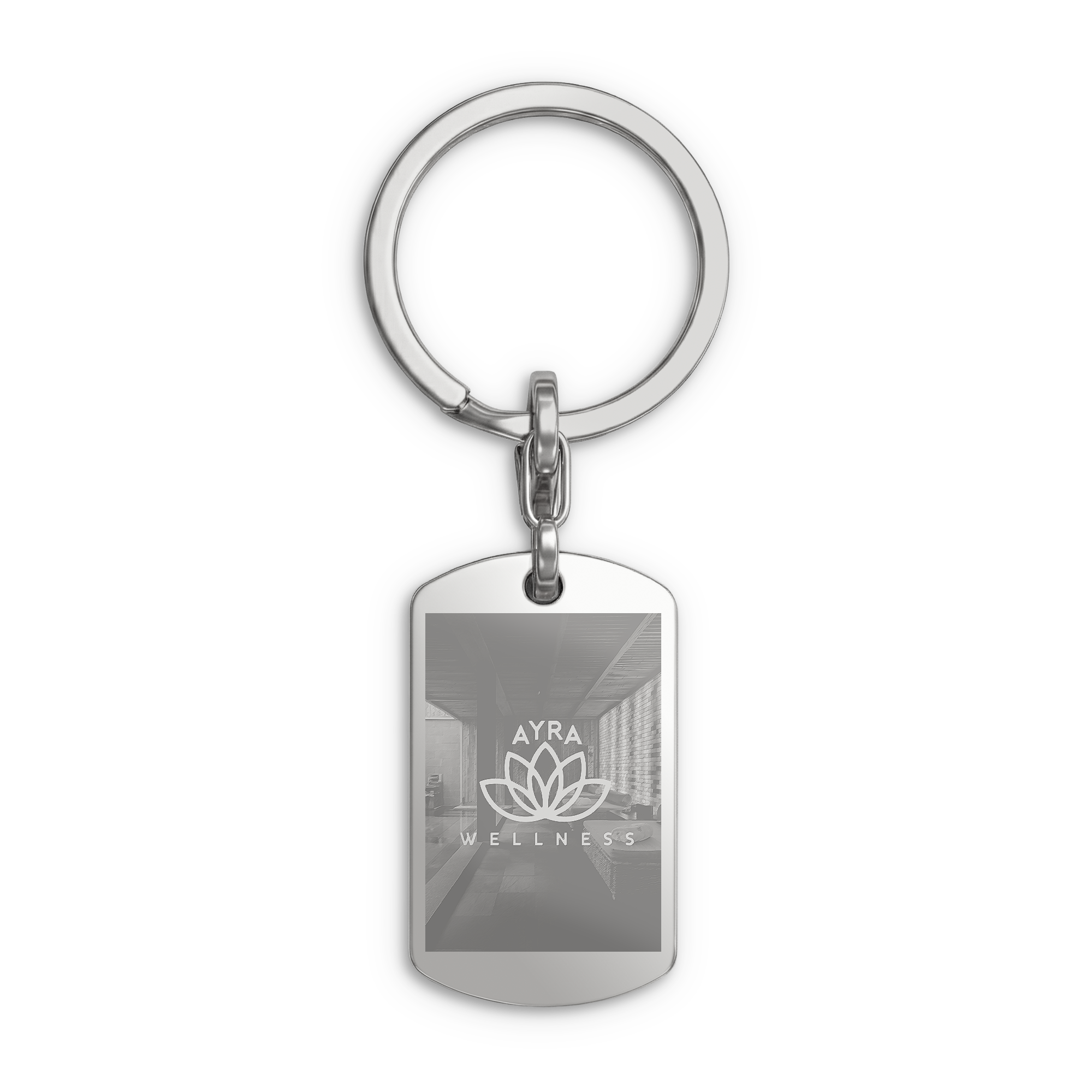 Breloc foto personalizat - Dog tag - Argintiu