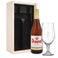 Father's day beer gift set with glass - engraved