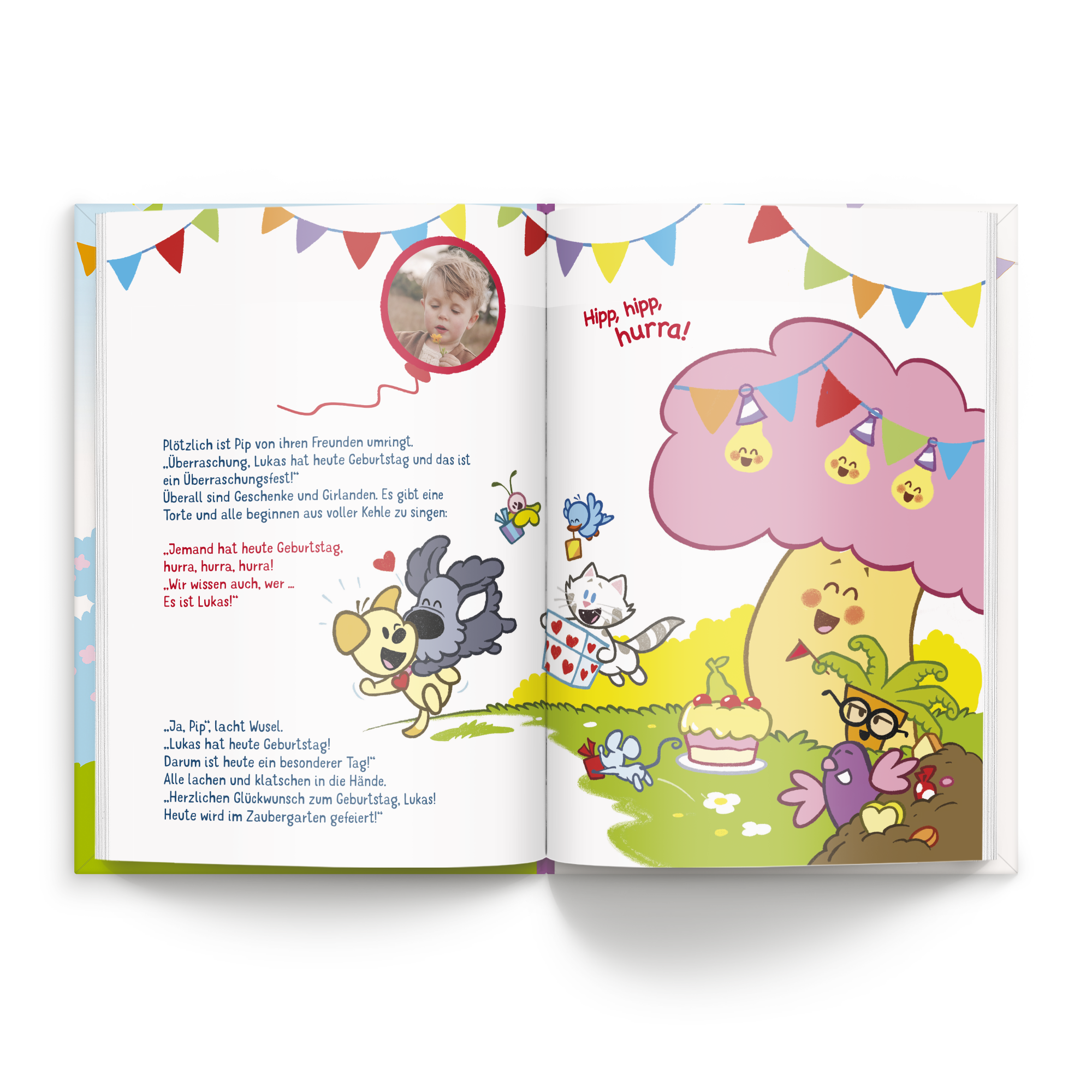 Kinderbuch Wusel & Pip - Geburtstag - XL personalisieren