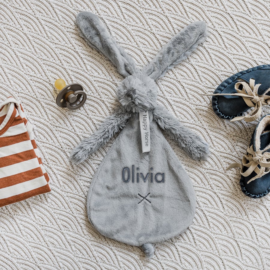 Doudou lapin personnalisé - Richie Tuttle - Gris