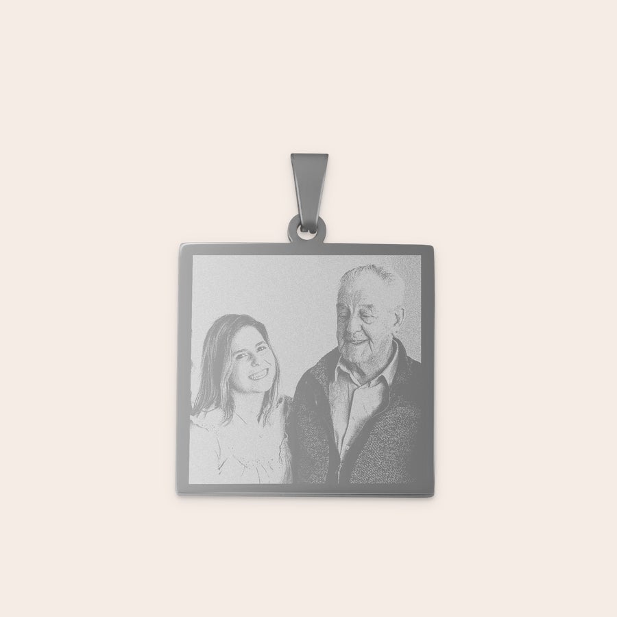 Ketting met vierkante hanger Ketting met vierkante hanger