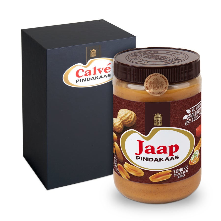 Calvé pindakaas cadeau met naam (supersize kilopot!) 