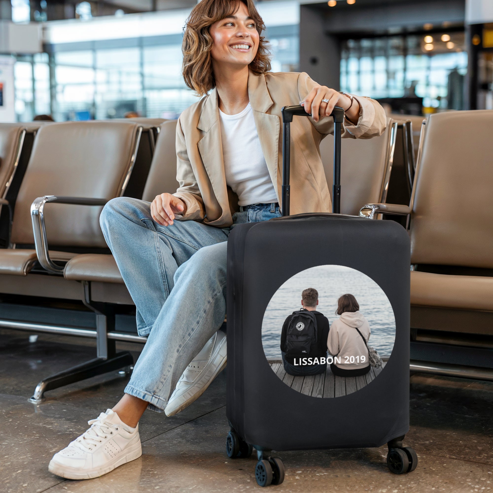 Kofferhoes met eigen foto - 68 x 42 x 26 cm Kofferhoes met eigen foto - 68 x 42 x 26 cm