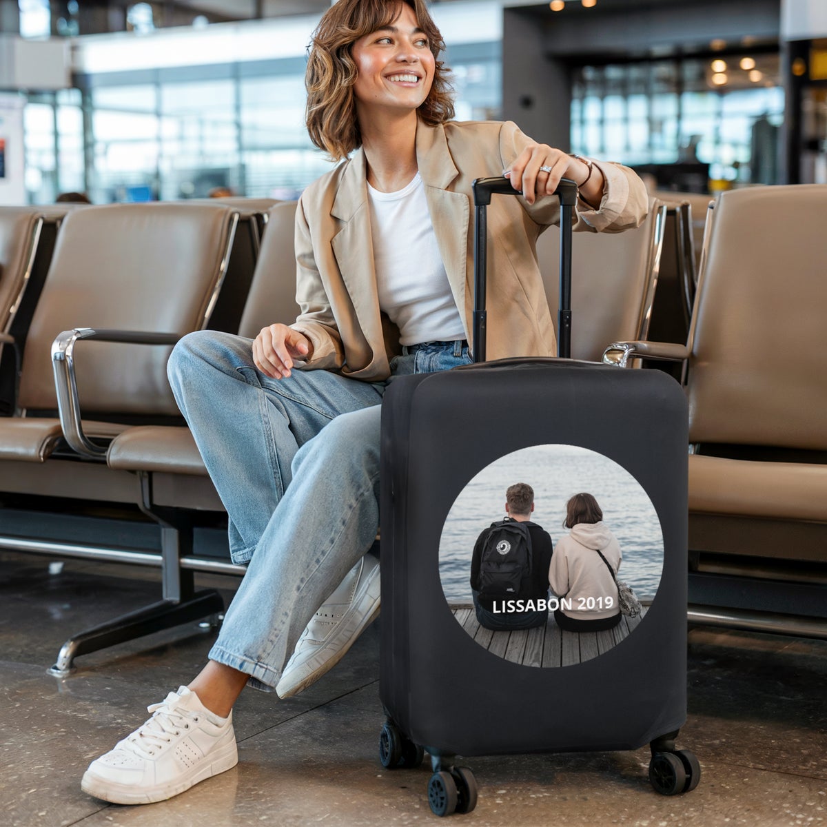 Spersonalizowany pokrowiec na walizk - 68 x 42 x 26 cm