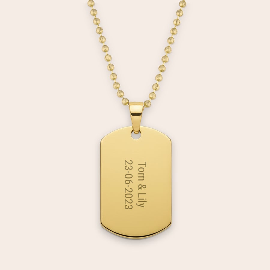 Pingente militar com nome. Incl. corrente Pingente militar com nome. Incl. corrente