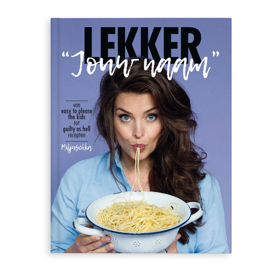 Lekker Miljuschka kookboek met naam en foto - Softcover Lekker Miljuschka kookboek met naam en foto - Softcover