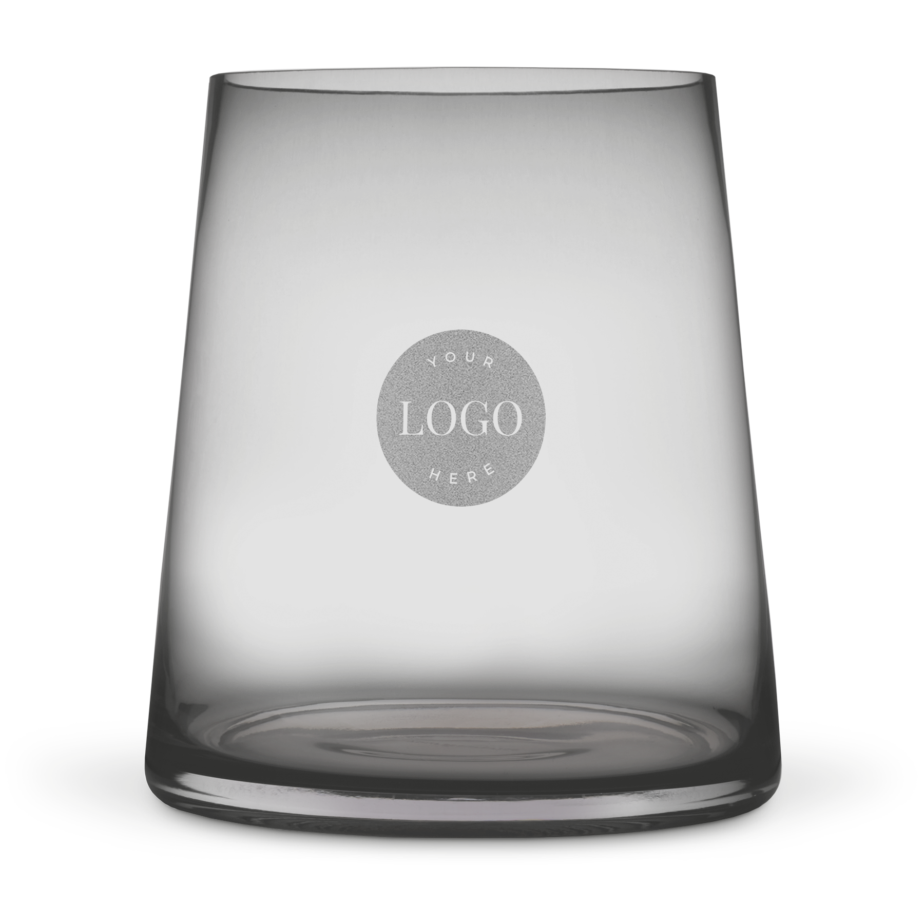 Vase en verre transparent gravé avec texte personnalisé Votre logo ici, pour illuminer votre maison avec des fleurs