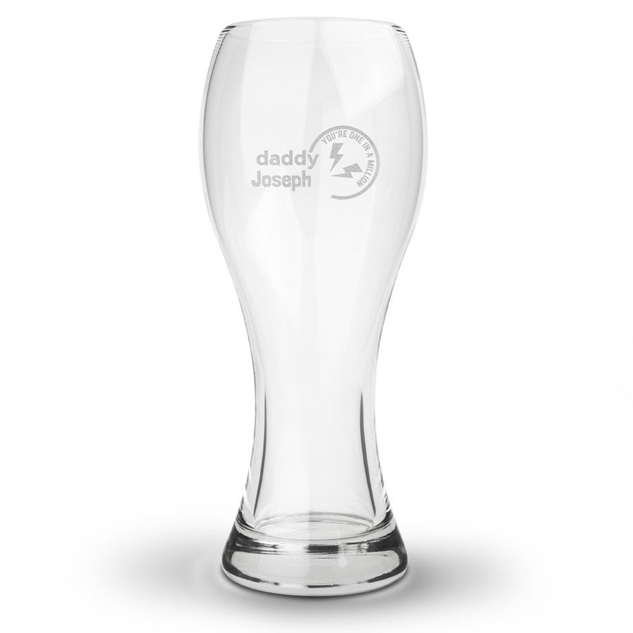Personalised beer glass - XL - Father's Day - Engraved