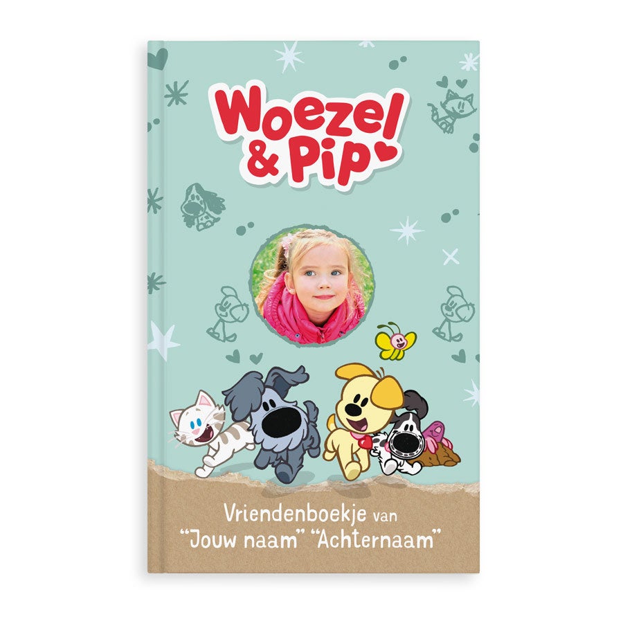 Woezel & Pip vriendenboekje met naam en foto - Hardcover