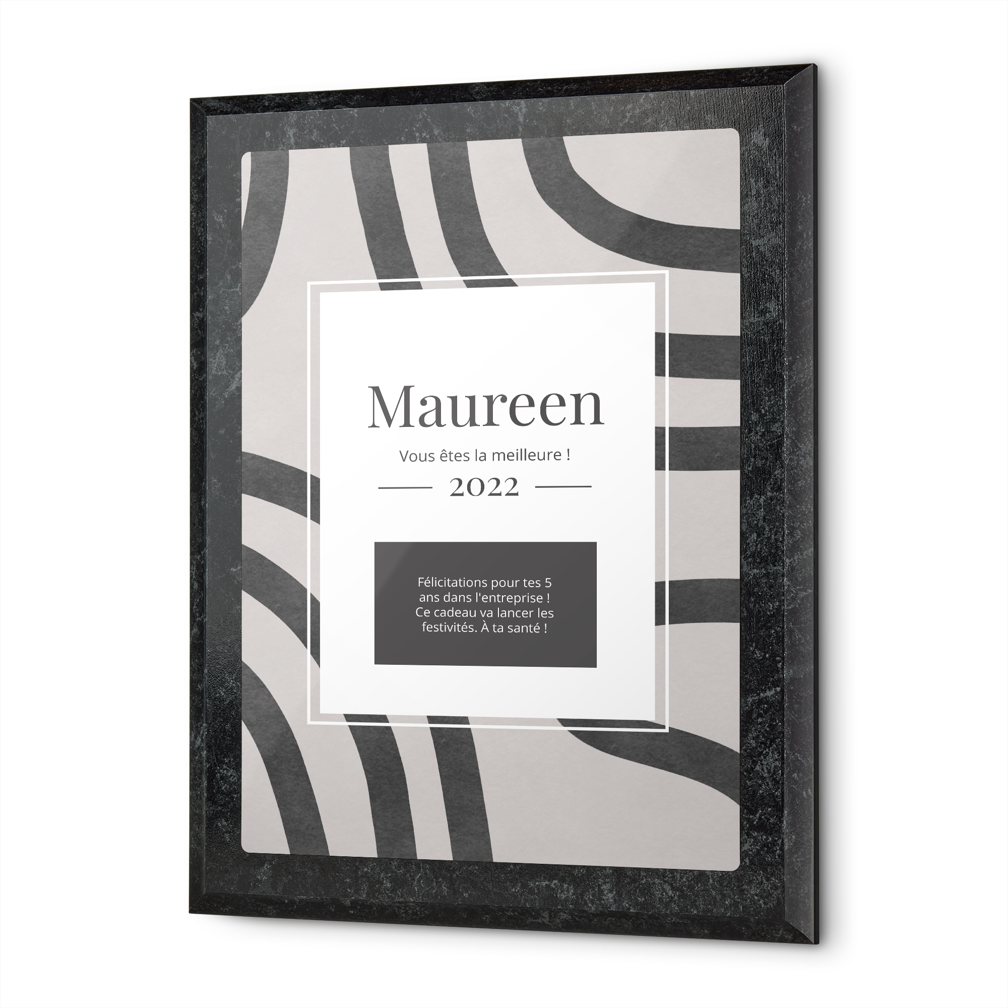 Diplôme personnalisé avec un message pour Maureen et lannée 2022.