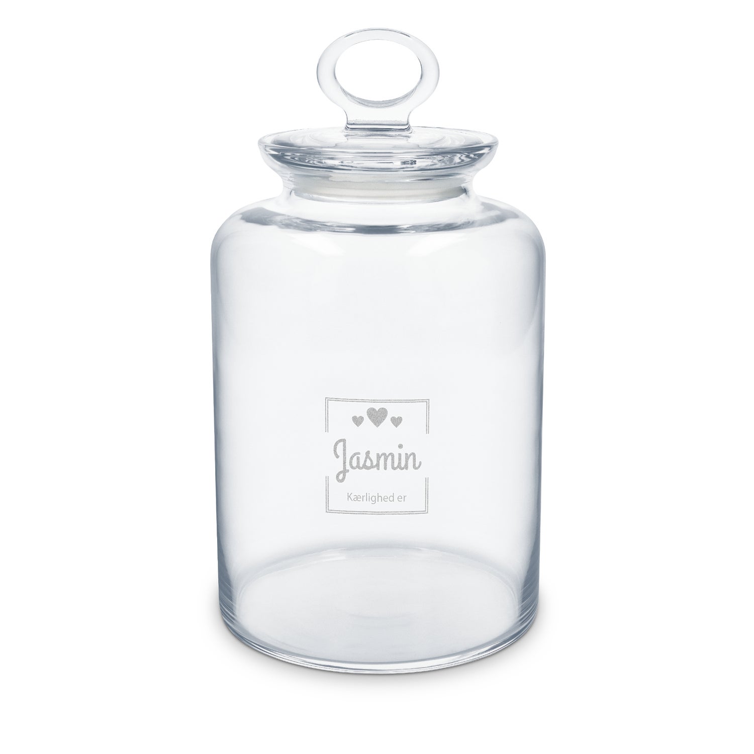 Personligt indgraveret småkagekrukke