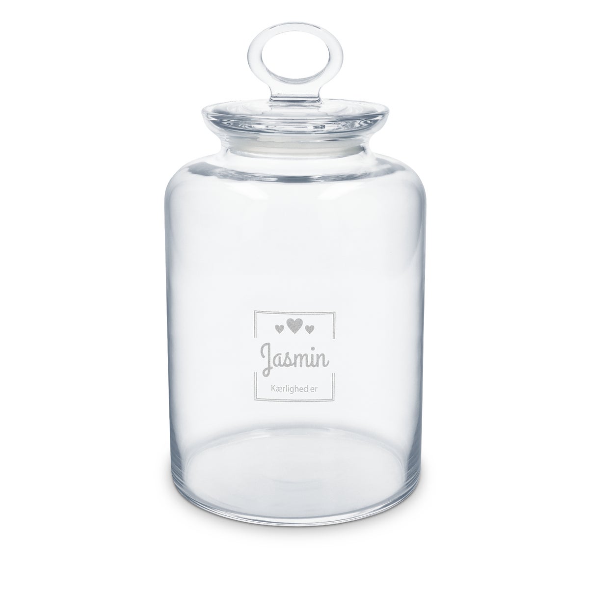 Personligt indgraveret småkagekrukke