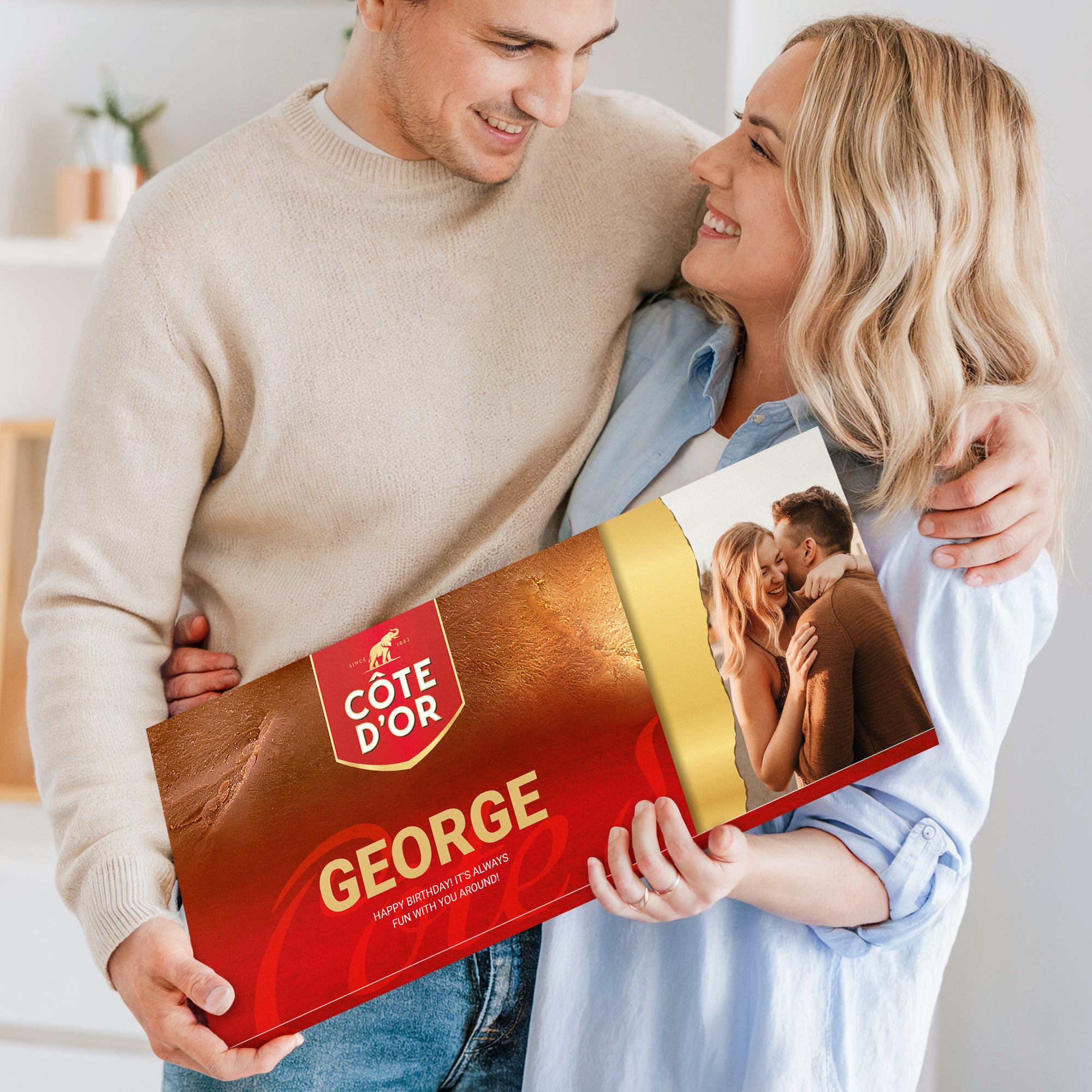 Mega Cte d&apos;Or - czekolada personalizowana zdjciem i tekstem