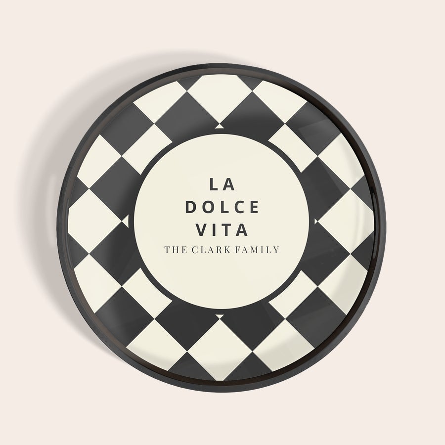 Personalised serving platter - Round Personalised serving platter - Round