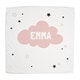 Babydecke mit Namen - weiß