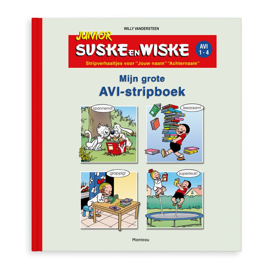 Suske & Wiske junior voor jongens - Stripboek met naam en foto - Softcover