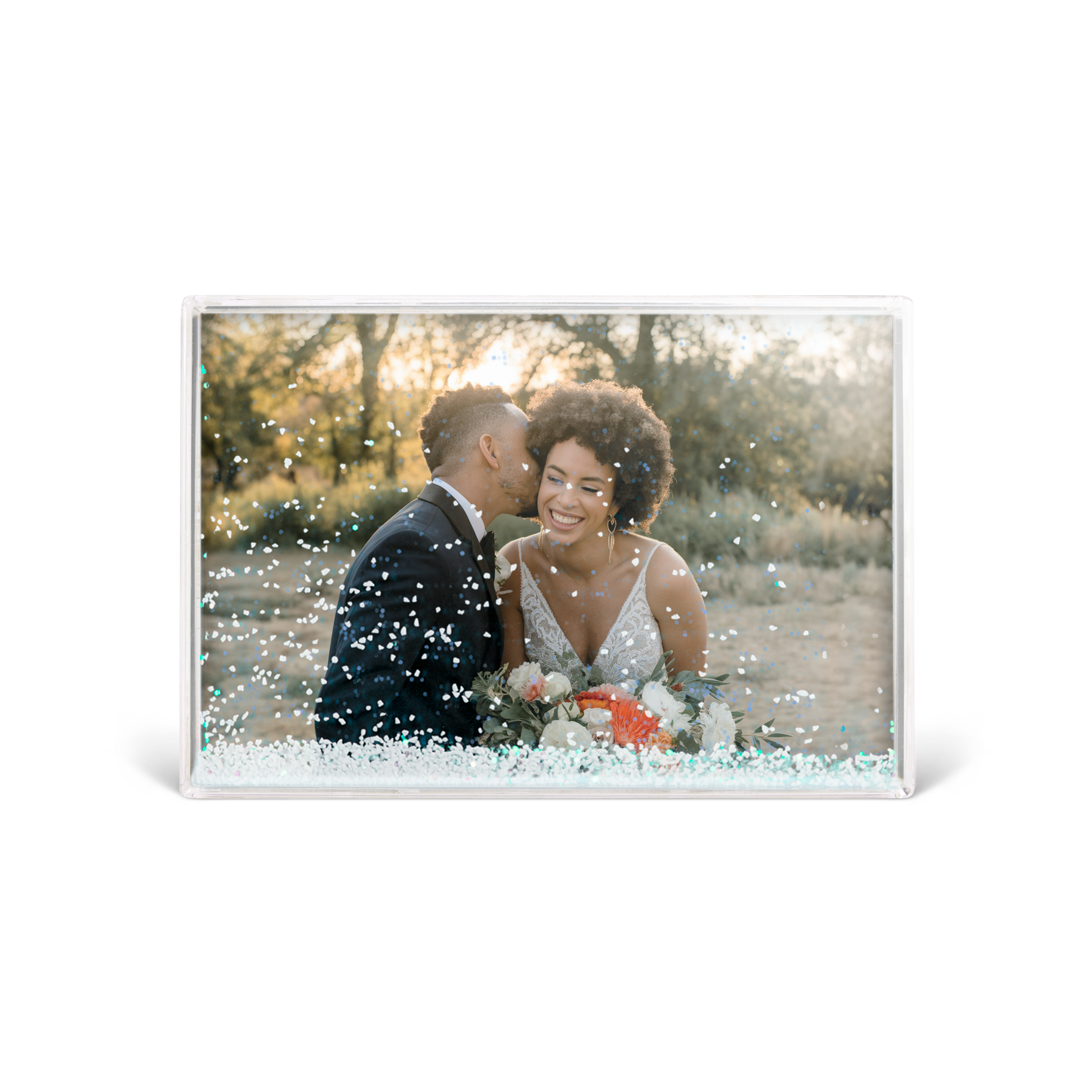 Sneeuwblok personaliseren met foto