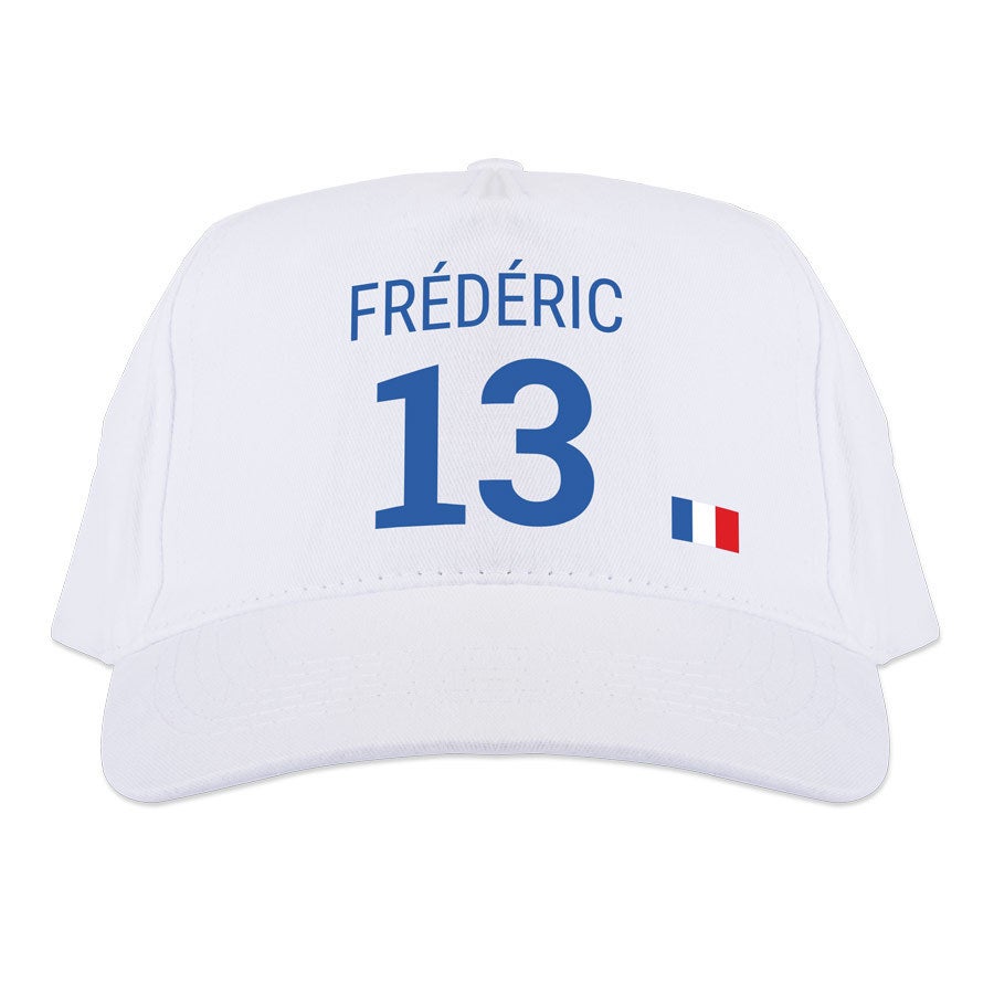 Casquette Coupe du Monde personnalisée - Blanche Casquette Coupe du Monde personnalisée - Blanche