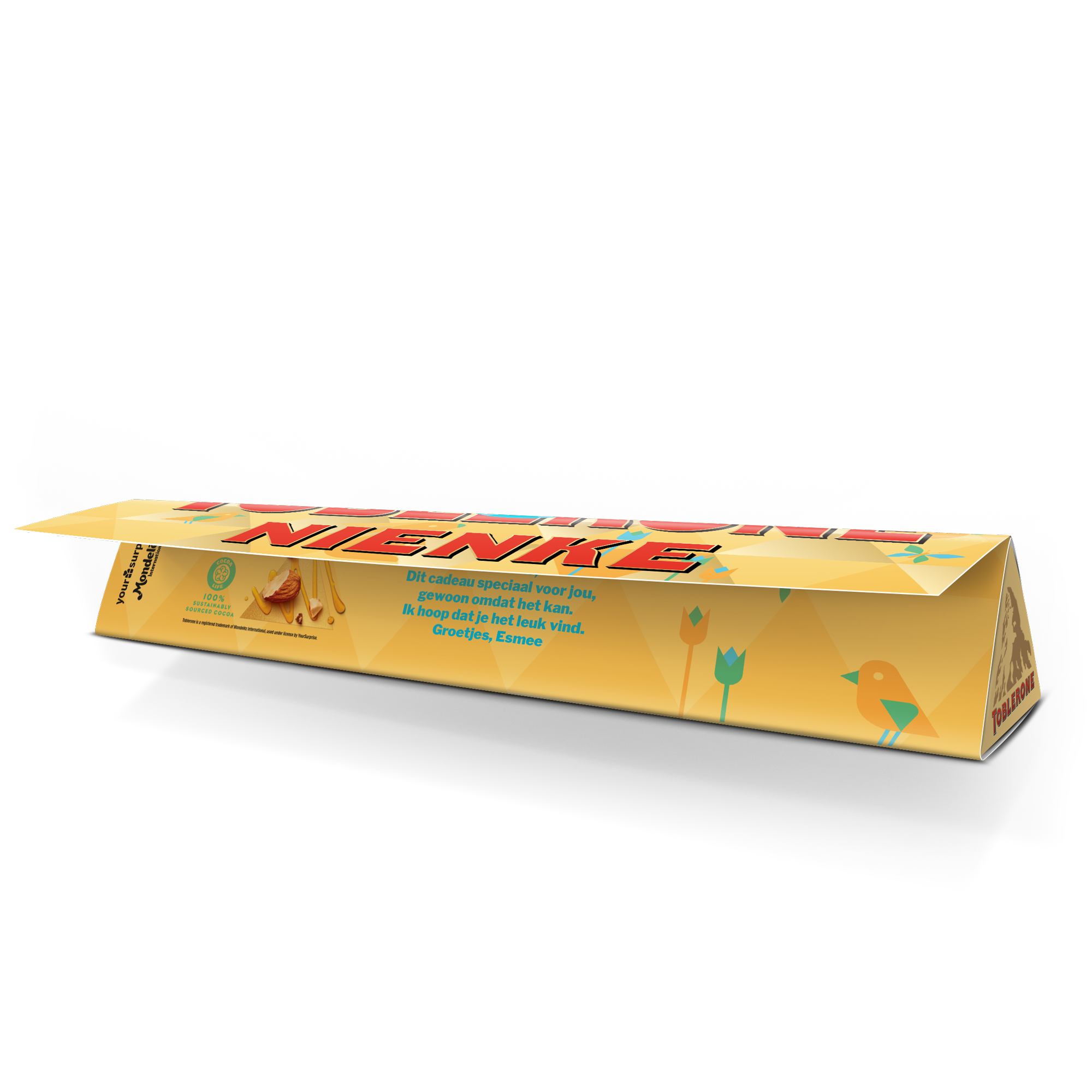 Toblerone Pasen met naam