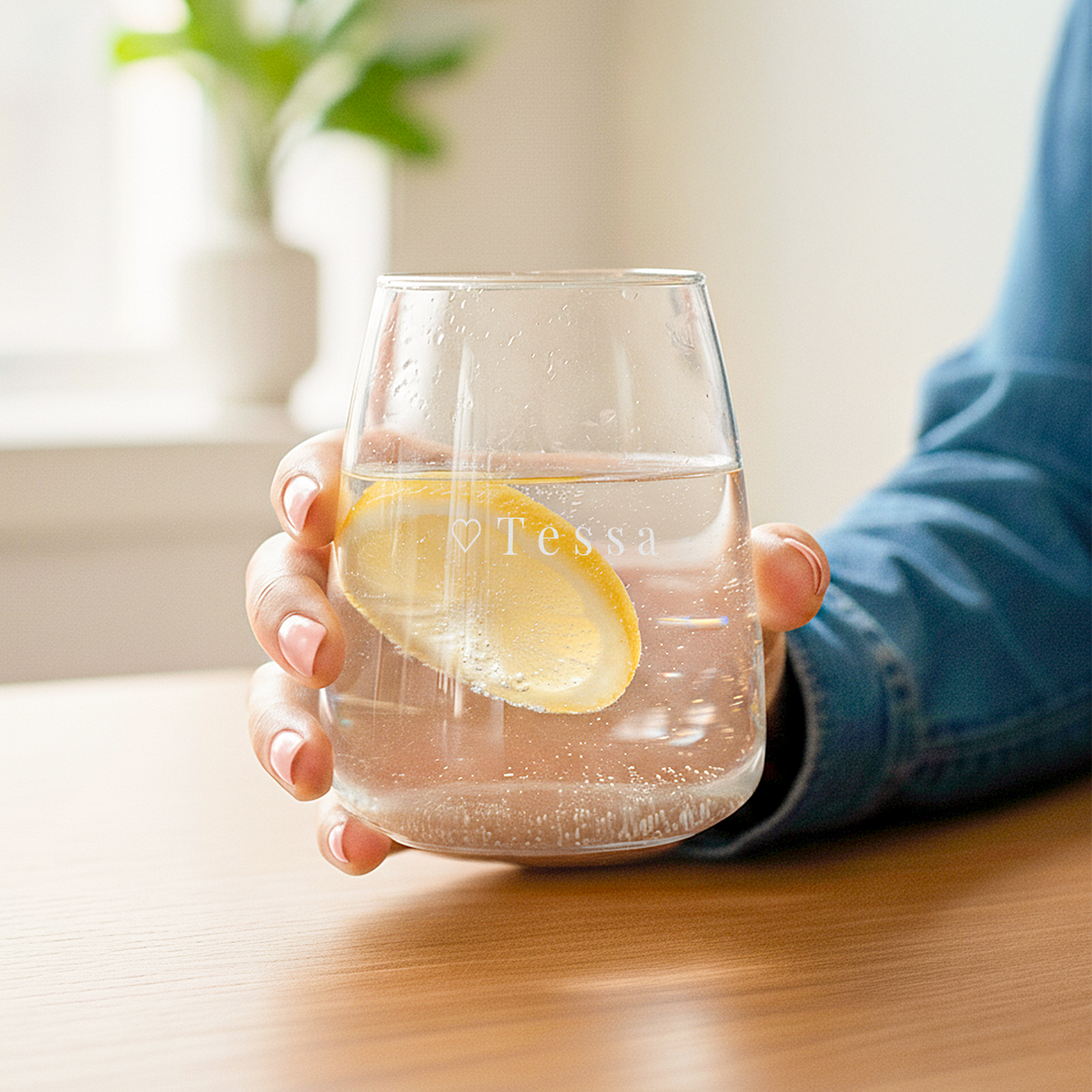 Personalised water glass