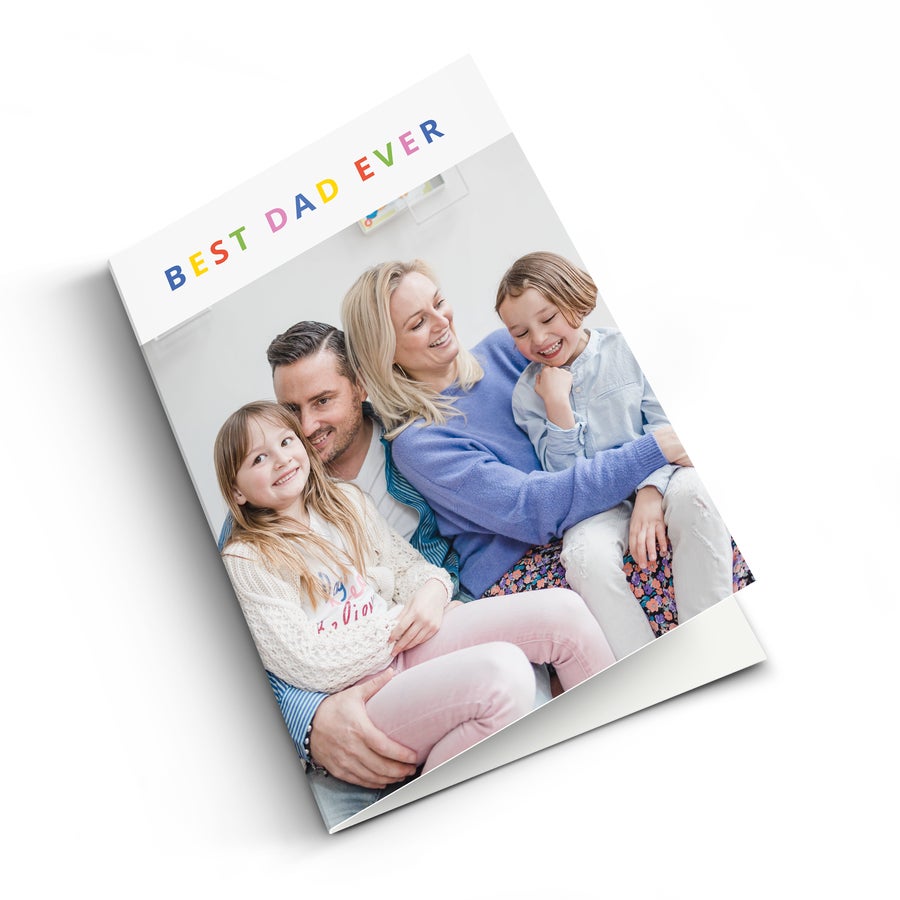Cartão com fotos personalizado Dia dos Pais - XL - Vertical