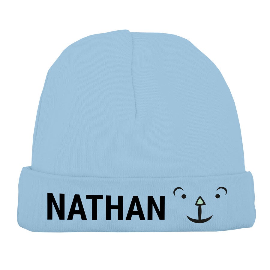 Personalised Baby Beanie - Baby Blue