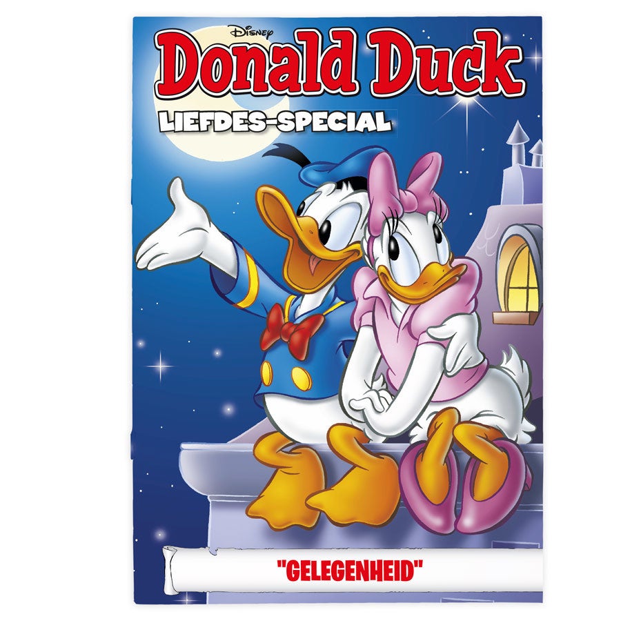Donald Duck - Love - Tijdschrift met naam en foto