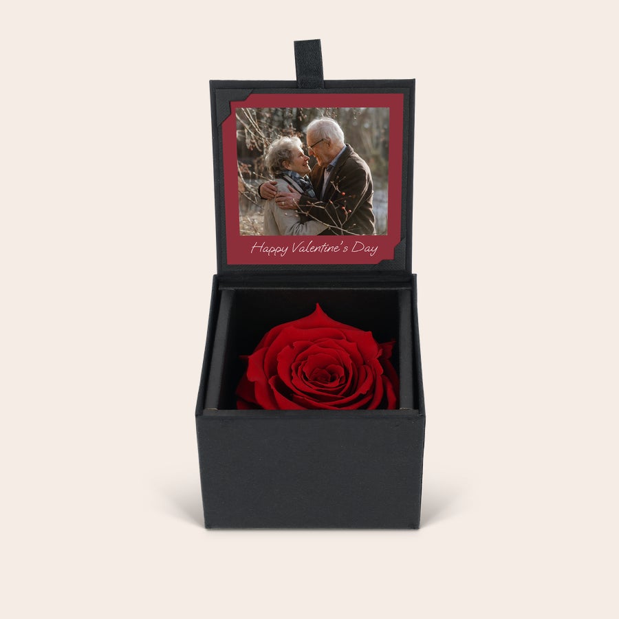 Eternity rose with photo print Eternity rose with photo print