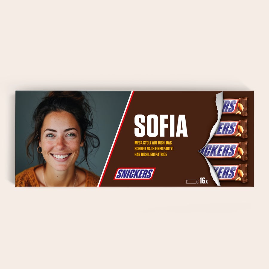XXL Snickers personalisieren XXL Snickers personalisieren