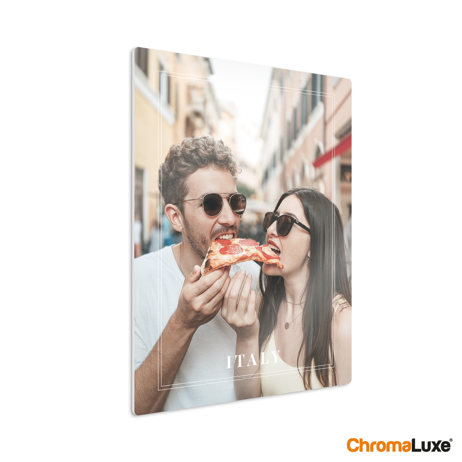 Personlig Aluminium fotoprint - Hvid (Chromaluxe) - 15 x 20 cm