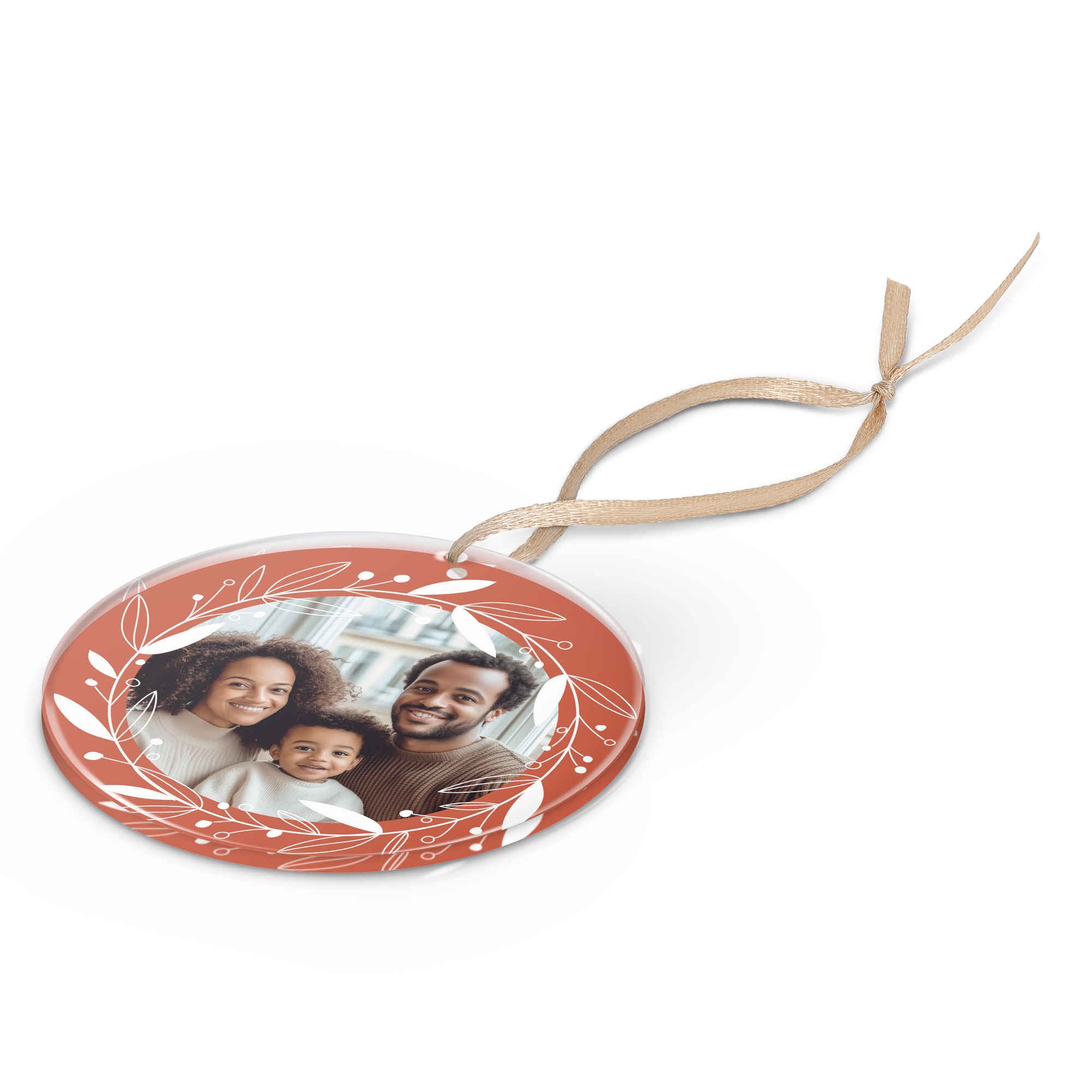 Adornos navideños de plexiglás personalizados