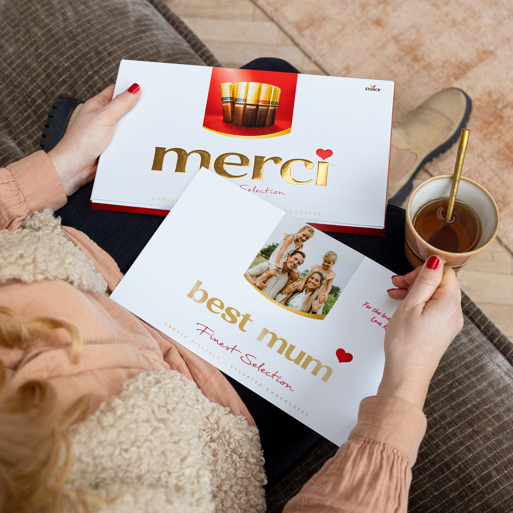 Merci chocolate with personalised card - 400 grams