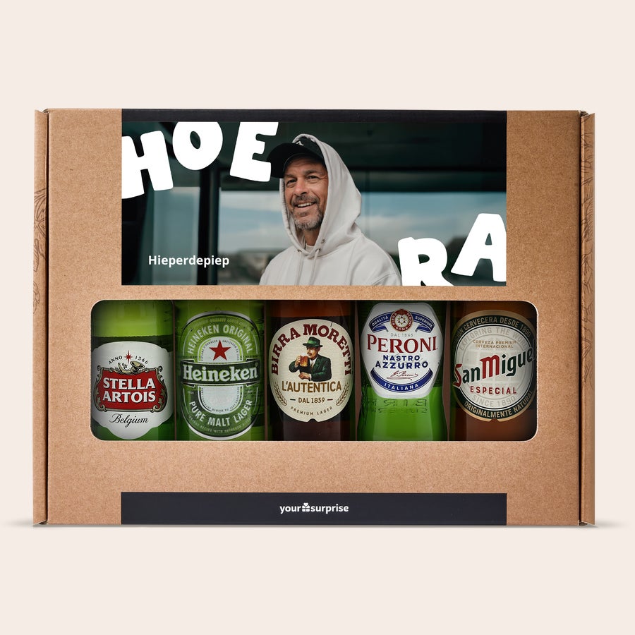 Bierpakket verjaardag met foto en tekst Bierpakket verjaardag met foto en tekst