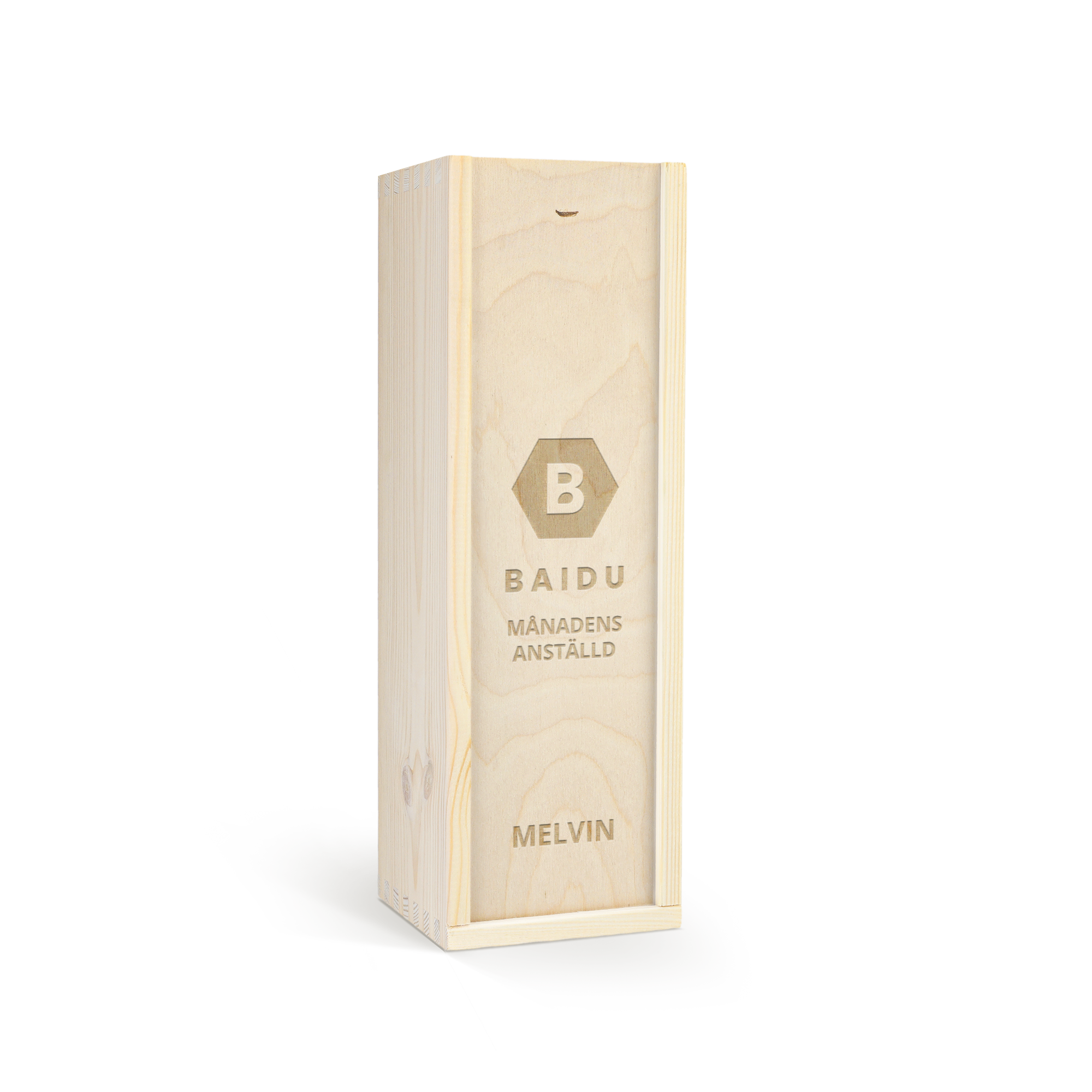 Jack Daniels whisky i personlig träväska