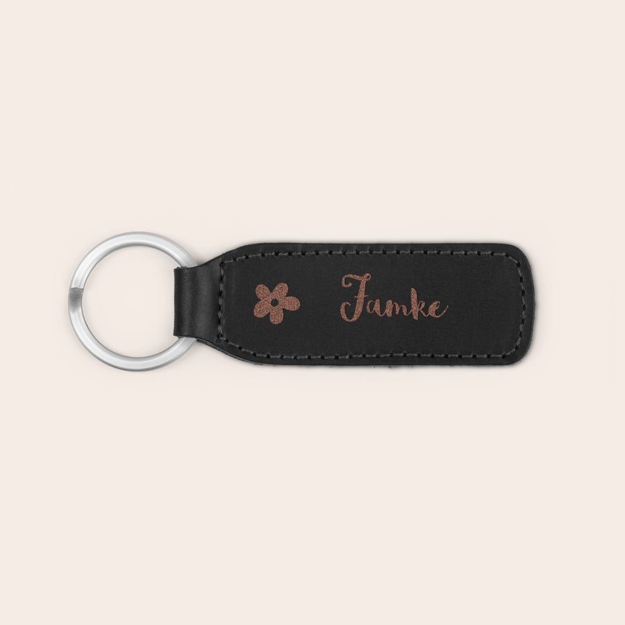 Sleutelhanger leer personaliseren Sleutelhanger leer personaliseren