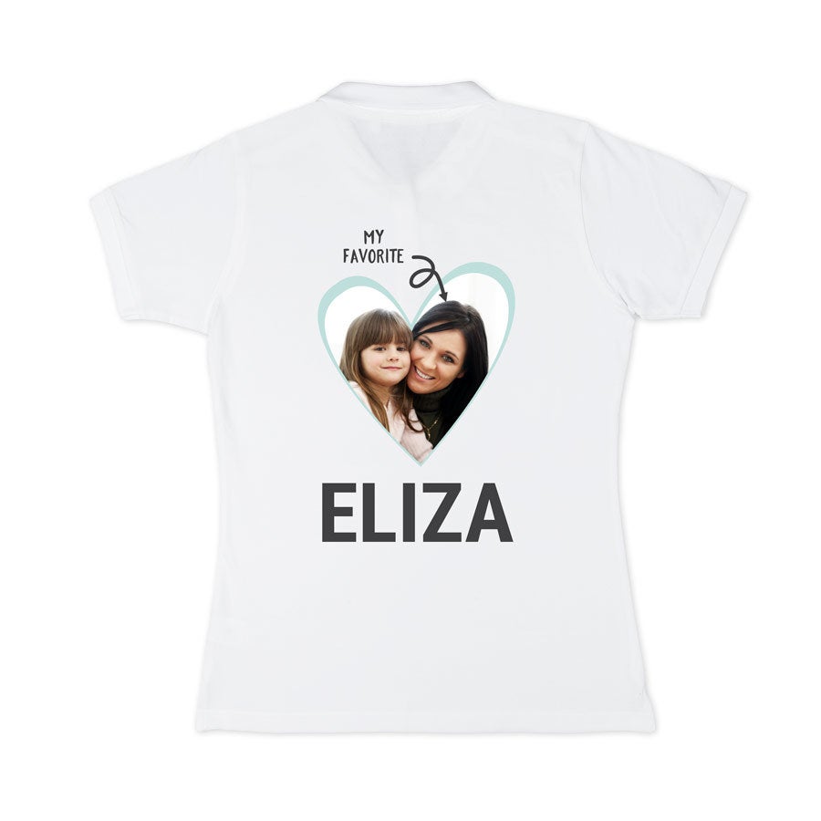 Personalised polo t-shirt - Women - White - XXL