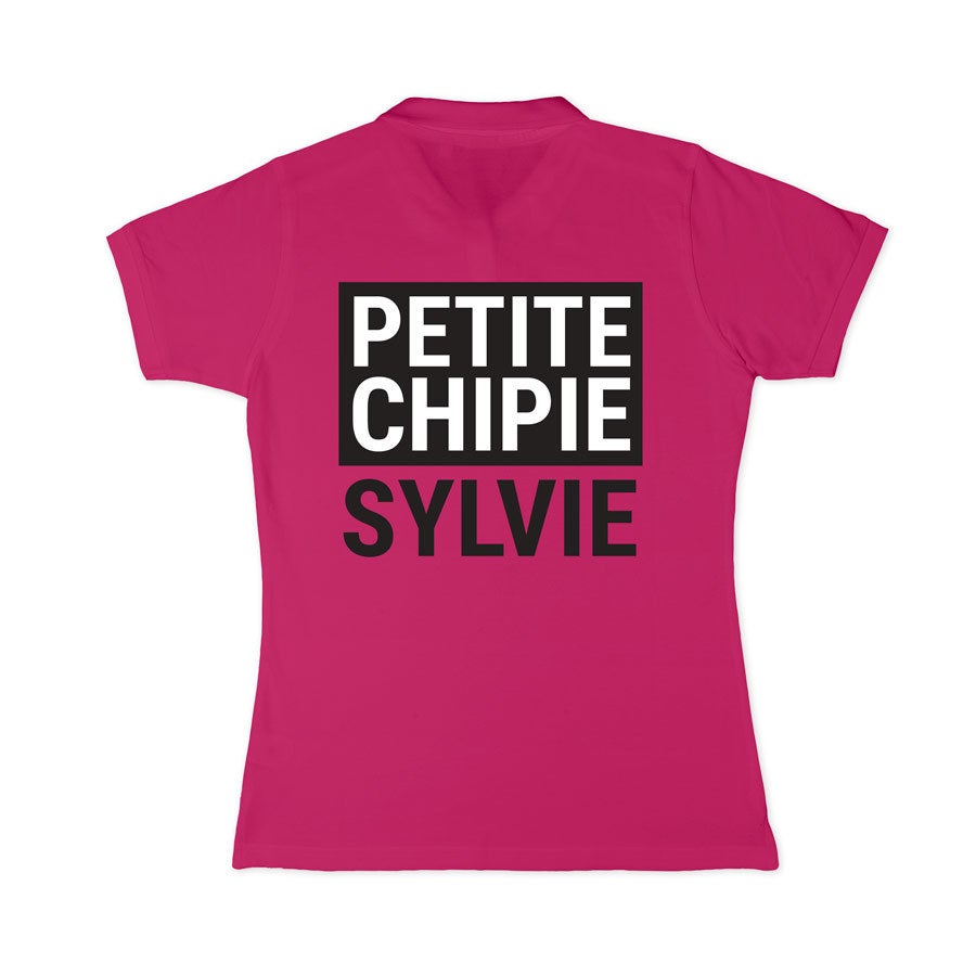 Polo personnalisé femme - Fuchsia - XL