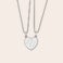 Pendentif en argent gravé - cœur brisé Pendentif en argent gravé - cœur brisé