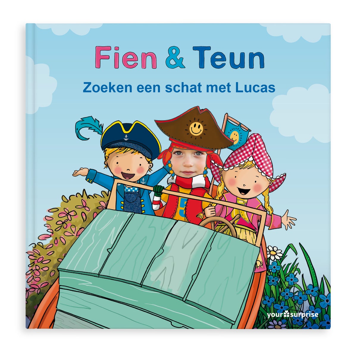 Gepersonaliseerd kinderboek - Fien & Teun 'Zoeken een schat' - Softcover