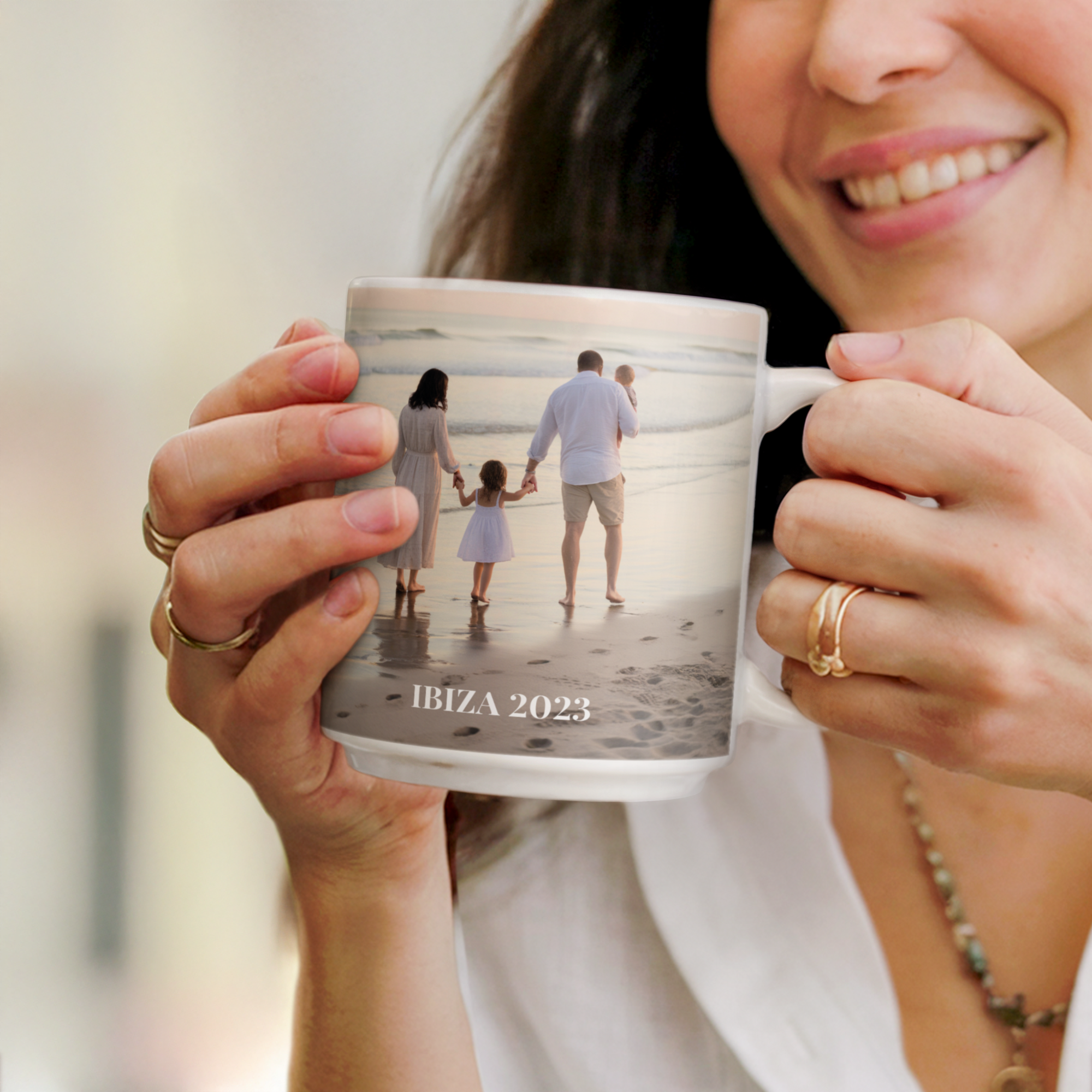 Tazas apilables con foto