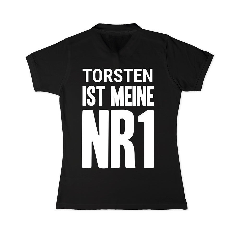 Poloshirt Damen - Schwarz - XXL