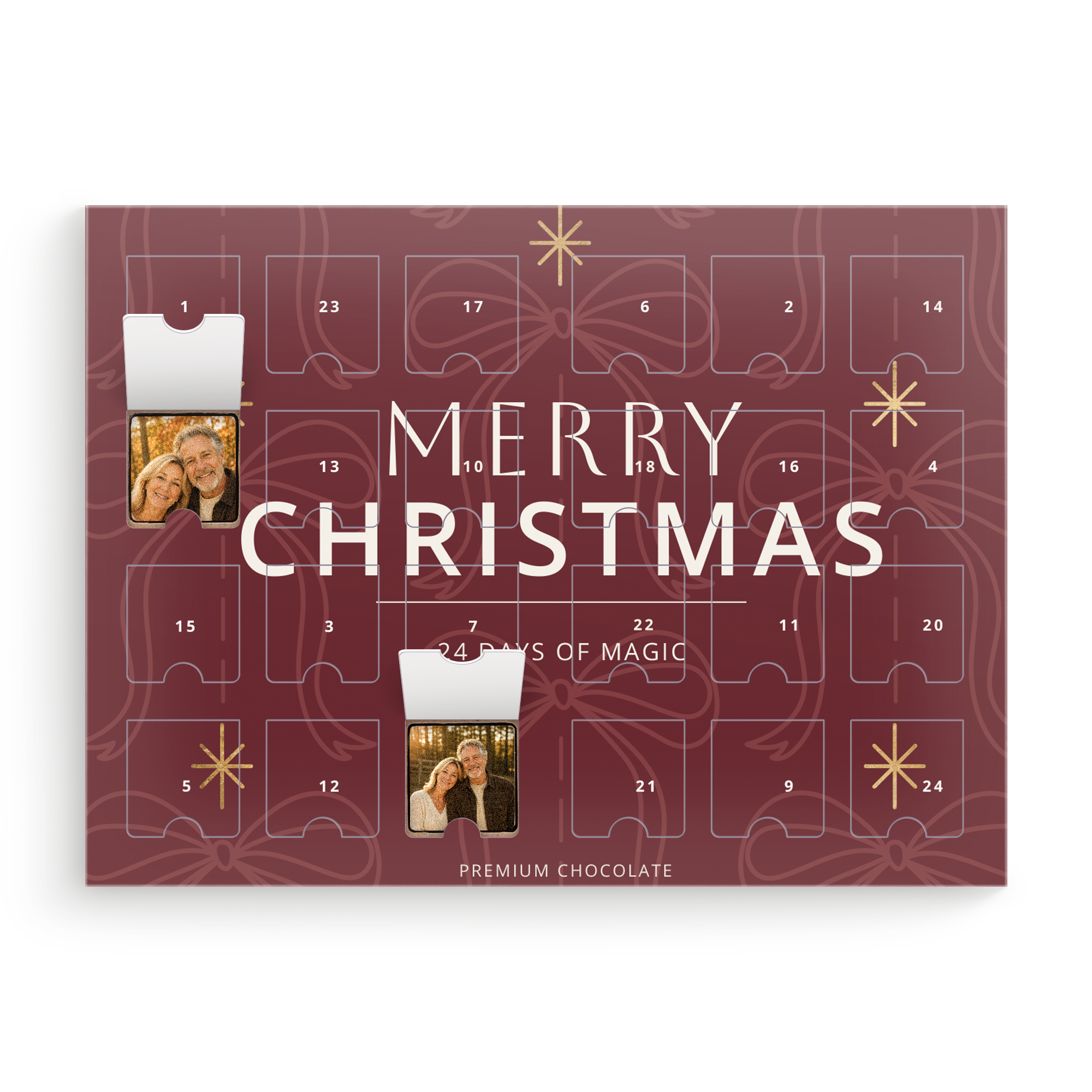 Personalised advent calendar - Photo chocolates