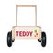 Wooden push cart with name