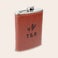 Personalised engraved hip flask - leather look Personalised engraved hip flask - leather look